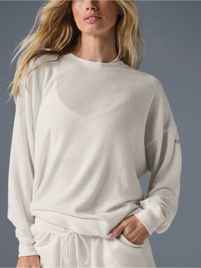ALO | Soho Pullover | SM | Ivory